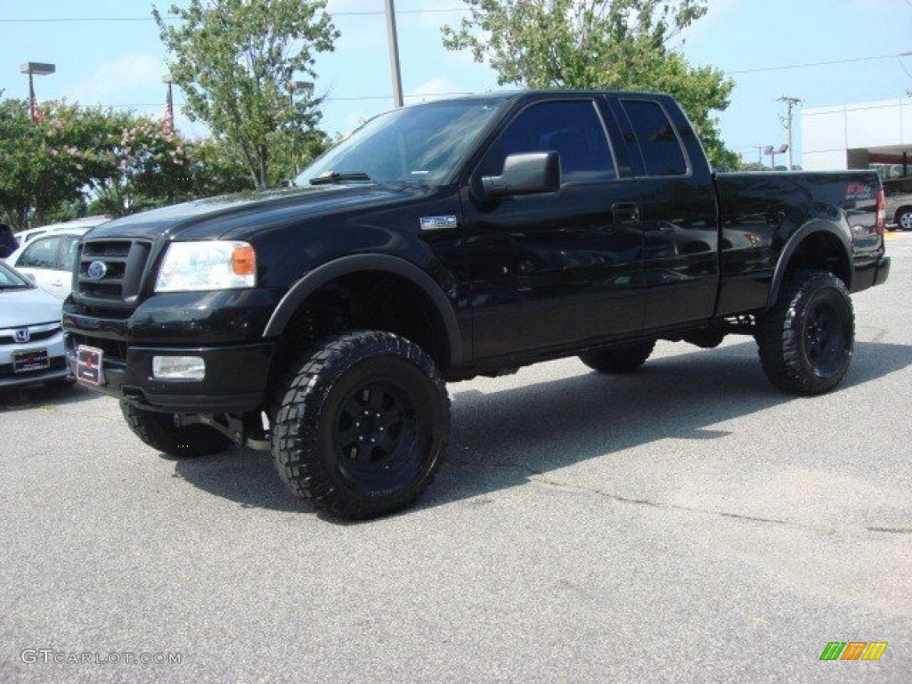 2004 F150 FX4 SuperCab 4x4 - Black / Black photo #5