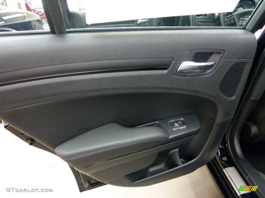 2012 Chrysler 300 S Mopar '12 Edition Black/Blue Accents Door Panel Photo #68598764