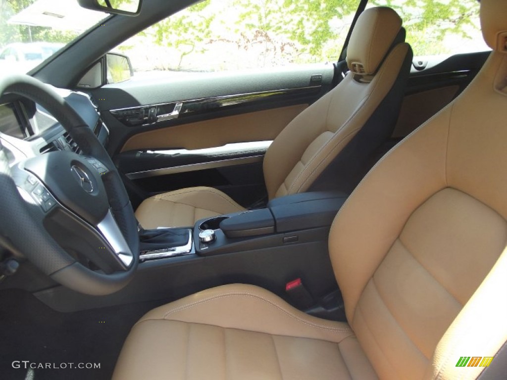 Natural Beige/Black Interior 2013 Mercedes-Benz E 350 Cabriolet Photo #68598850