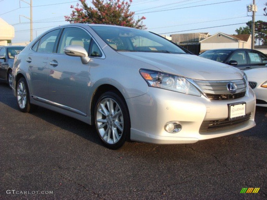 2010 HS 250h Hybrid Premium - Tungsten Silver Pearl / Gray photo #1