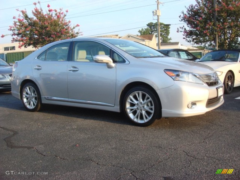 Tungsten Silver Pearl 2010 Lexus HS 250h Hybrid Premium Exterior Photo #68600828