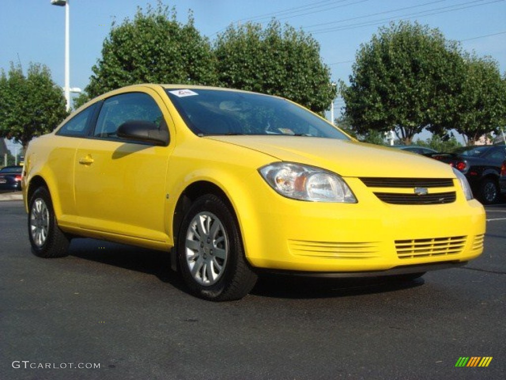Rally Yellow 2009 Chevrolet Cobalt LS XFE Coupe Exterior Photo #68601107