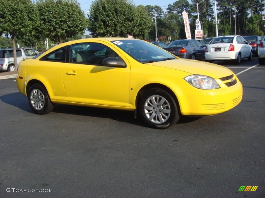 Rally Yellow 2009 Chevrolet Cobalt LS XFE Coupe Exterior Photo #68601119