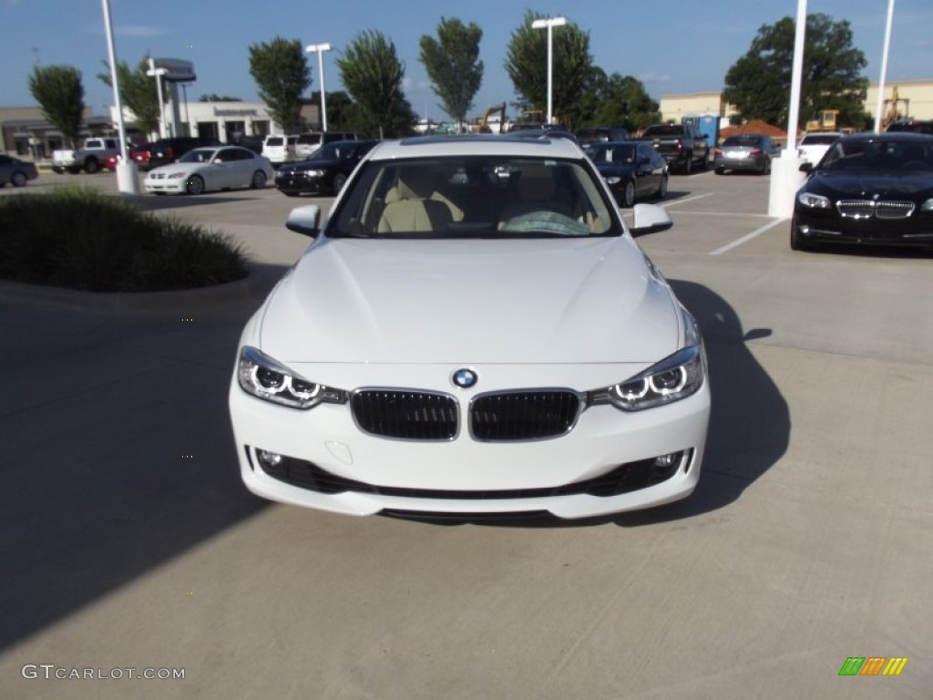 2012 3 Series 328i Sedan - Alpine White / Beige photo #7