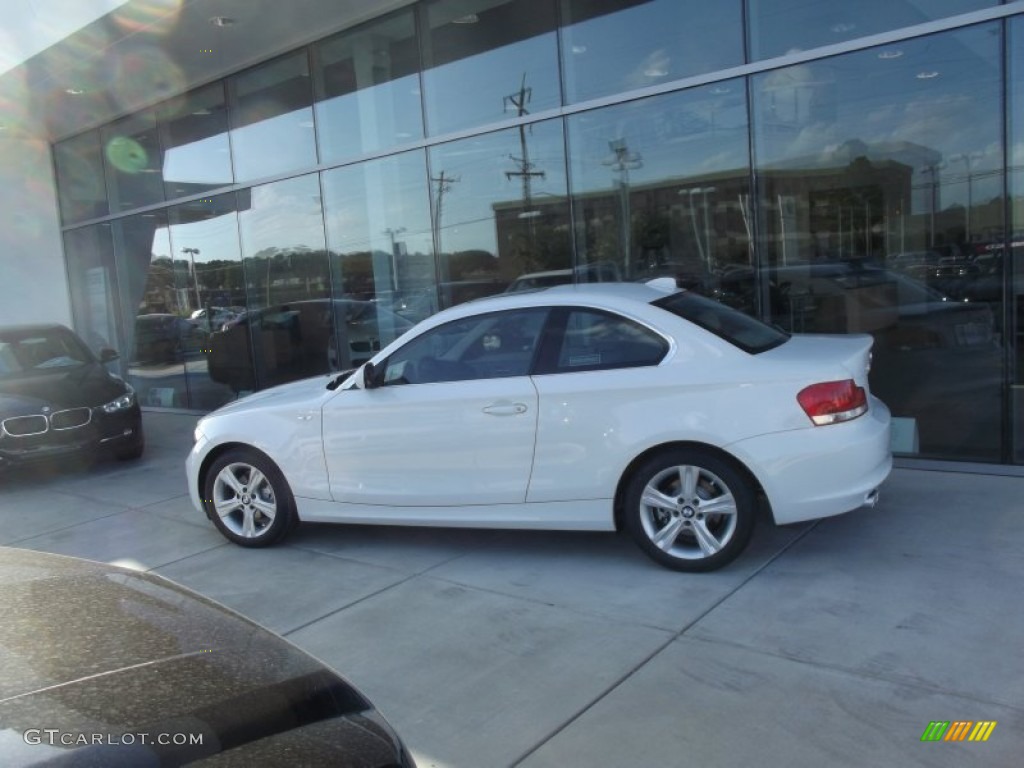 2012 1 Series 128i Coupe - Alpine White / Taupe photo #4