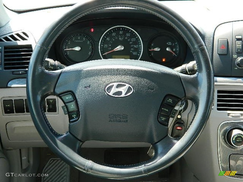 2006 Hyundai Sonata LX V6 Gray Steering Wheel Photo #68601809