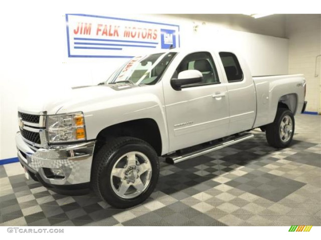 2013 Silverado 2500HD LTZ Extended Cab 4x4 - Summit White / Light Titanium/Dark Titanium photo #1