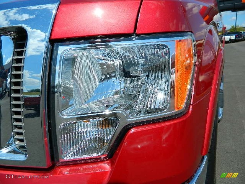 2010 F150 Lariat SuperCrew - Red Candy Metallic / Tan photo #9