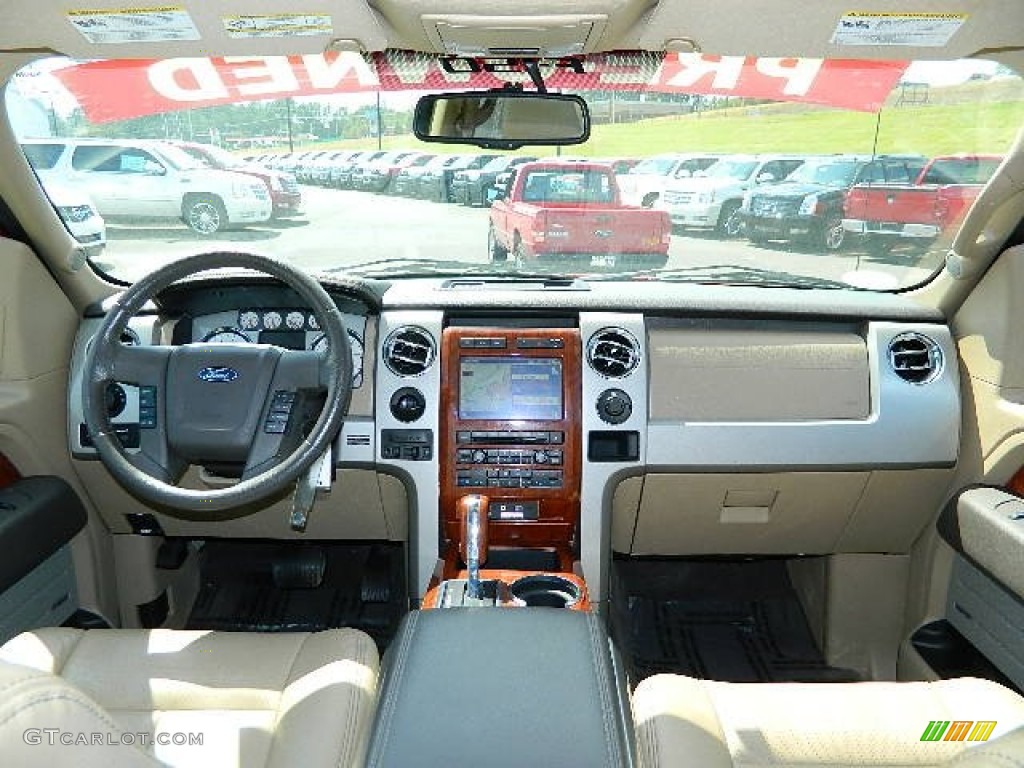 2010 F150 Lariat SuperCrew - Red Candy Metallic / Tan photo #14