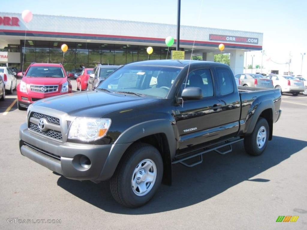 2011 Tacoma Access Cab 4x4 - Black / Graphite Gray photo #1