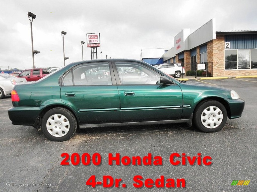 2000 Civic VP Sedan - Clover Green Pearl / Gray photo #1
