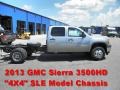Steel Gray Metallic - Sierra 3500HD SLE Crew Cab 4x4 Dually Chassis Photo No. 1
