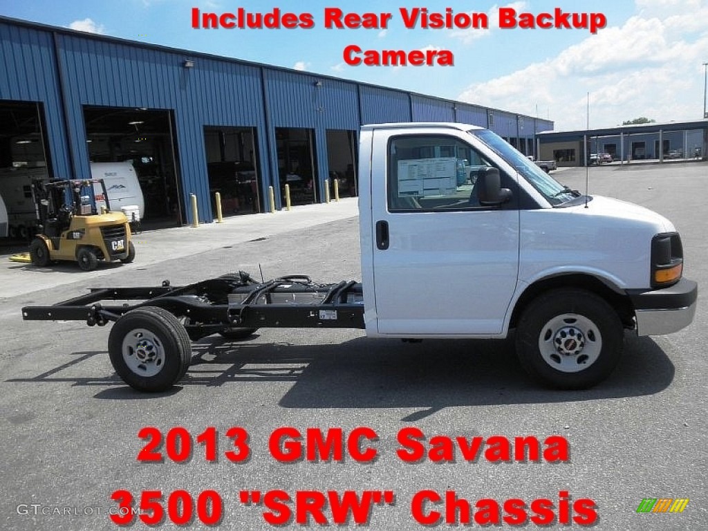 2013 Savana Cutaway 3500 Chassis - Summit White / Neutral photo #1