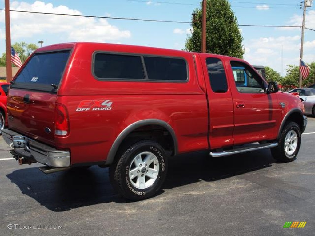 2002 F150 FX4 SuperCab 4x4 - Toreador Red Metallic / Medium Graphite photo #3