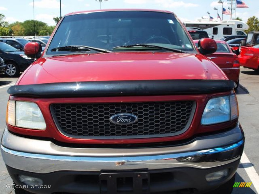 2002 F150 FX4 SuperCab 4x4 - Toreador Red Metallic / Medium Graphite photo #8