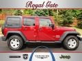 Deep Cherry Red Crystal Pearl 2012 Jeep Wrangler Unlimited Sport S 4x4