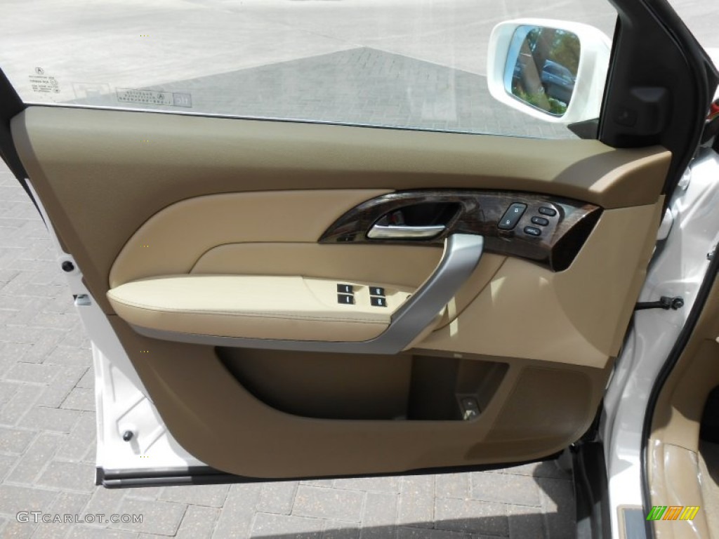2012 Acura MDX SH-AWD Advance Parchment Door Panel Photo #68608172