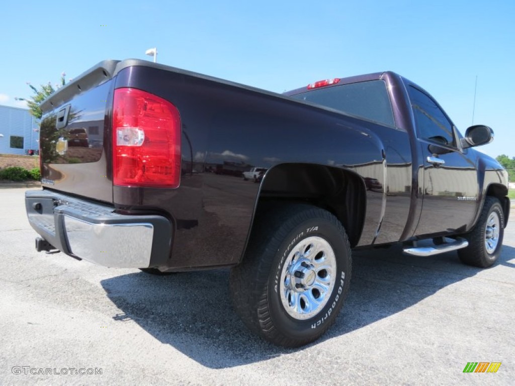 2008 Silverado 1500 Work Truck Regular Cab - Dark Cherry Metallic / Dark Titanium photo #7