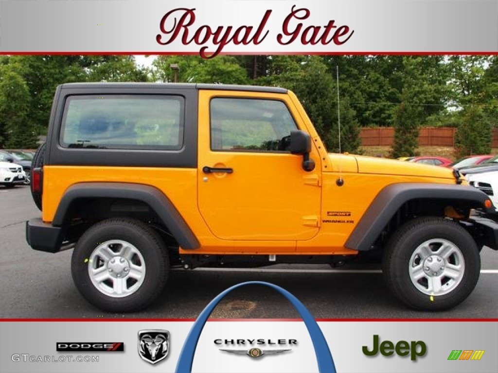 2012 Wrangler Sport 4x4 - Dozer Yellow / Black photo #1