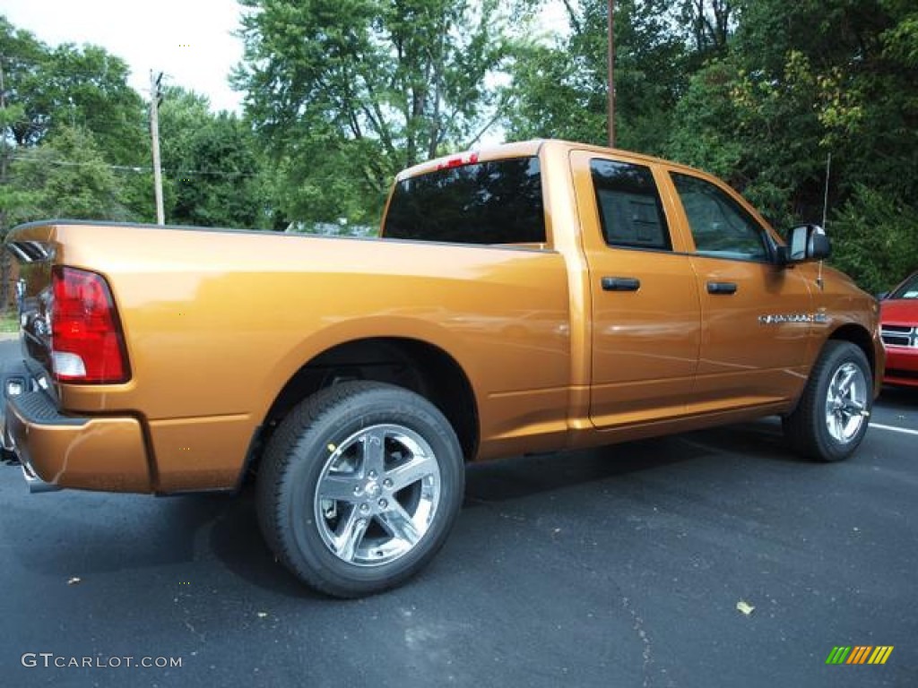 Tequila Sunrise Pearl 2012 Dodge Ram 1500 Express Quad Cab 4x4 Exterior Photo #68608943