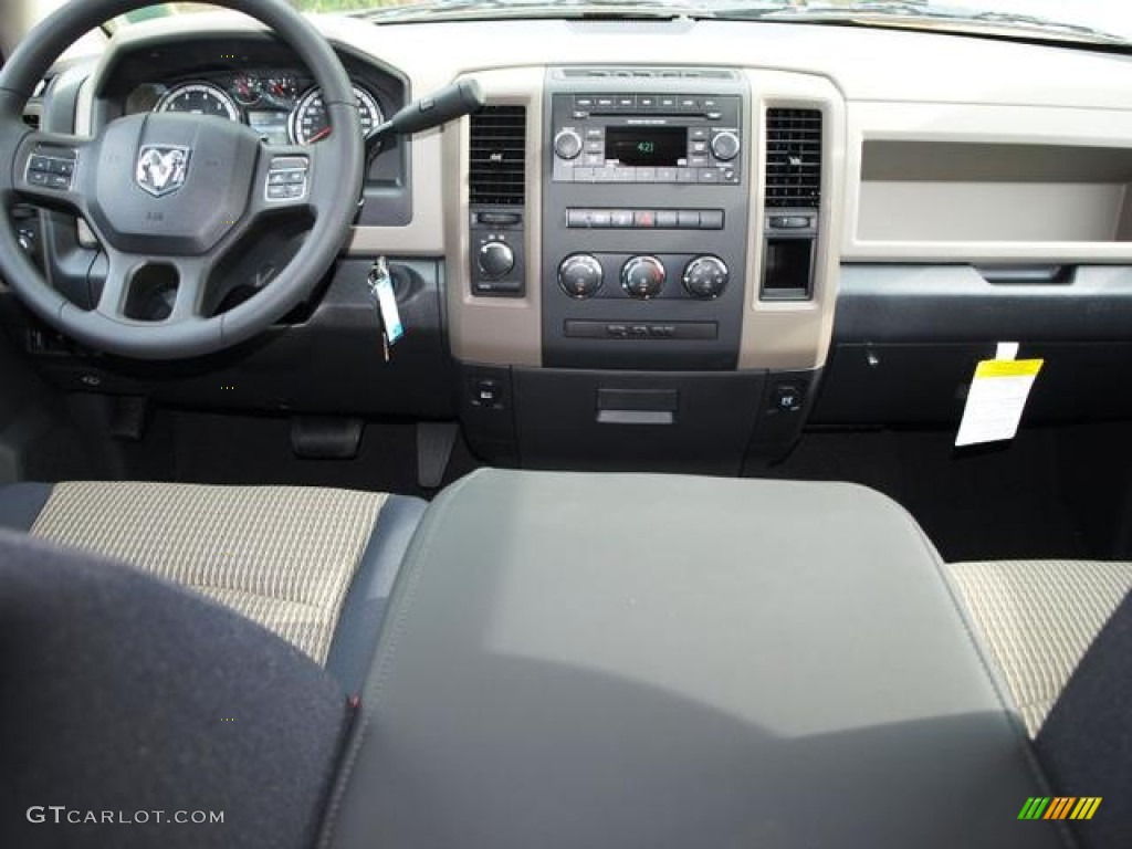 2012 Dodge Ram 1500 Express Quad Cab 4x4 Dark Slate Gray/Medium Graystone Dashboard Photo #68608958