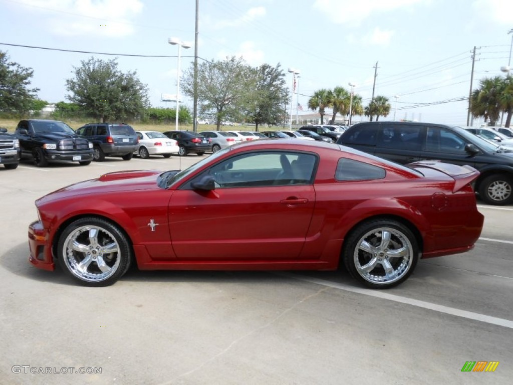 Dark Candy Apple Red 2009 Ford Mustang V6 Premium Coupe Exterior Photo #68609654
