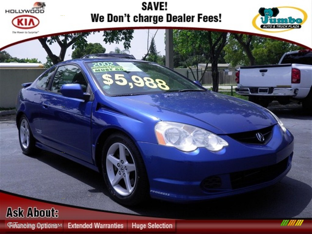 2002 RSX Type S Sports Coupe - Arctic Blue Pearl / Ebony Black photo #1