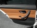 Saddle Brown Dakota Leather 2009 BMW 3 Series 328i Sedan Door Panel
