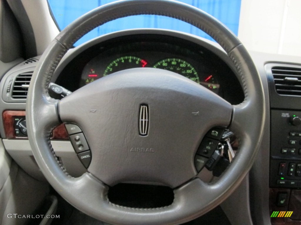 2000 Lincoln LS V6 Light Graphite Steering Wheel Photo #68611955