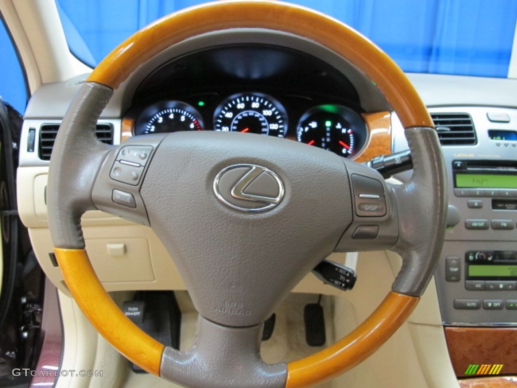 2006 Lexus ES 330 Cashmere Steering Wheel Photo #68613029