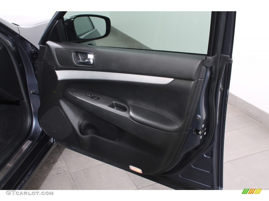 2009 Infiniti G 37 x Sedan Graphite Door Panel Photo #68613164