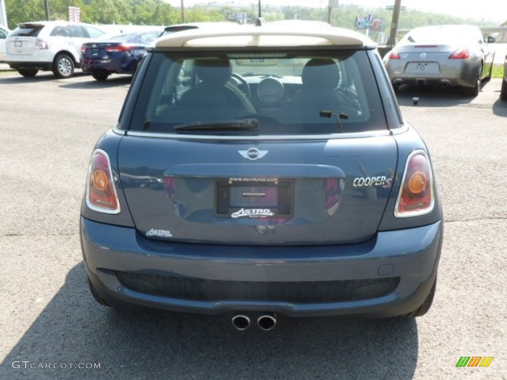 2009 Cooper S Hardtop - Horizon Blue / Checkered Carbon Black/Black photo #6