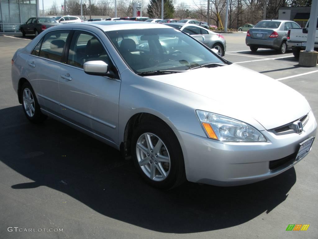 2003 Accord EX V6 Sedan - Satin Silver Metallic / Black photo #3