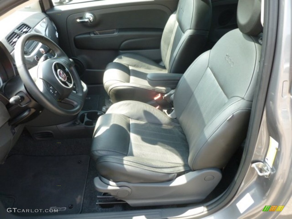 Pelle Nera/Nera (Black/Black) Interior 2012 Fiat 500 Lounge Photo #68616322