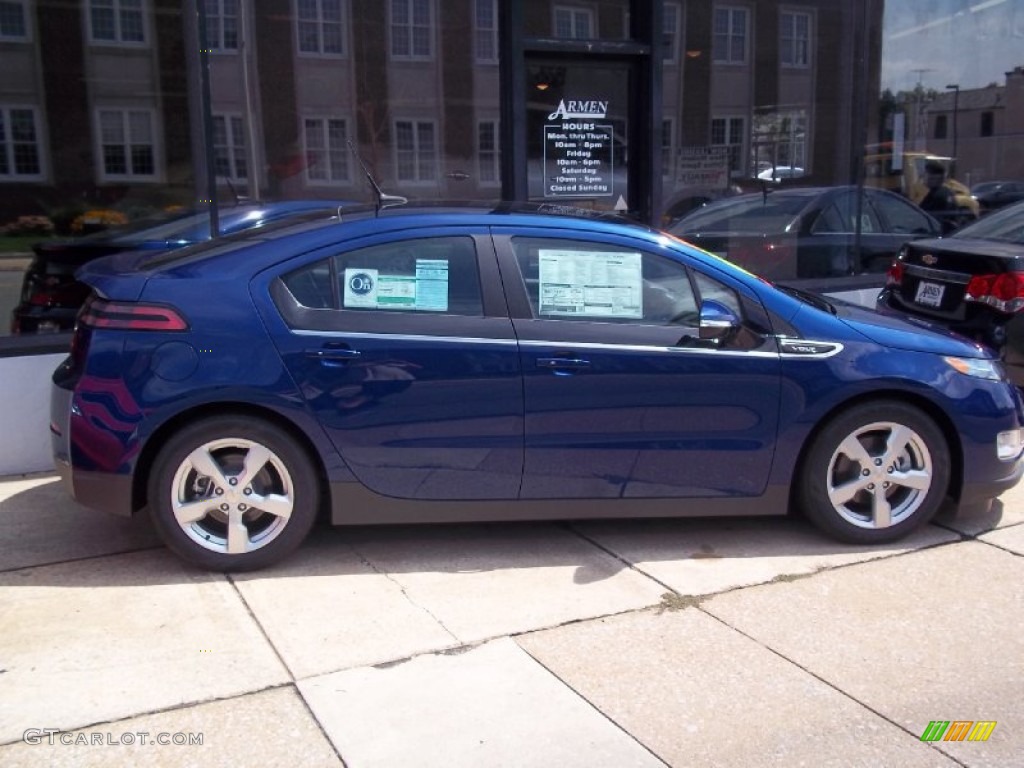 Blue Topaz Metallic 2012 Chevrolet Volt Hatchback Exterior Photo #68616461