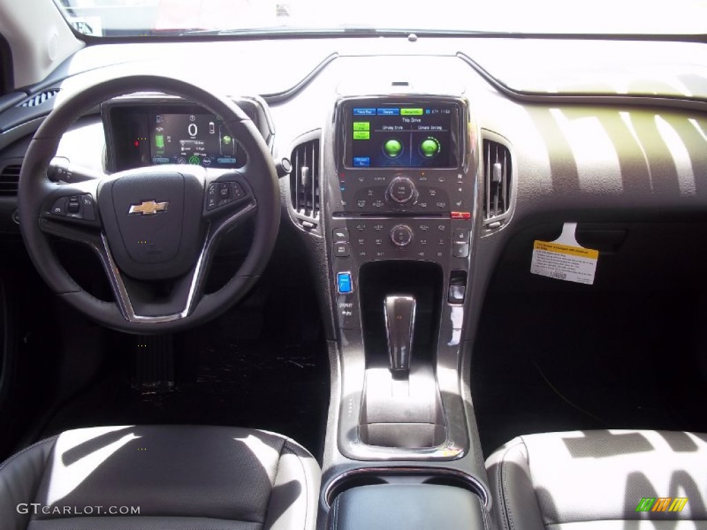 2012 Chevrolet Volt Hatchback Jet Black/Dark Accents Dashboard Photo #68616509