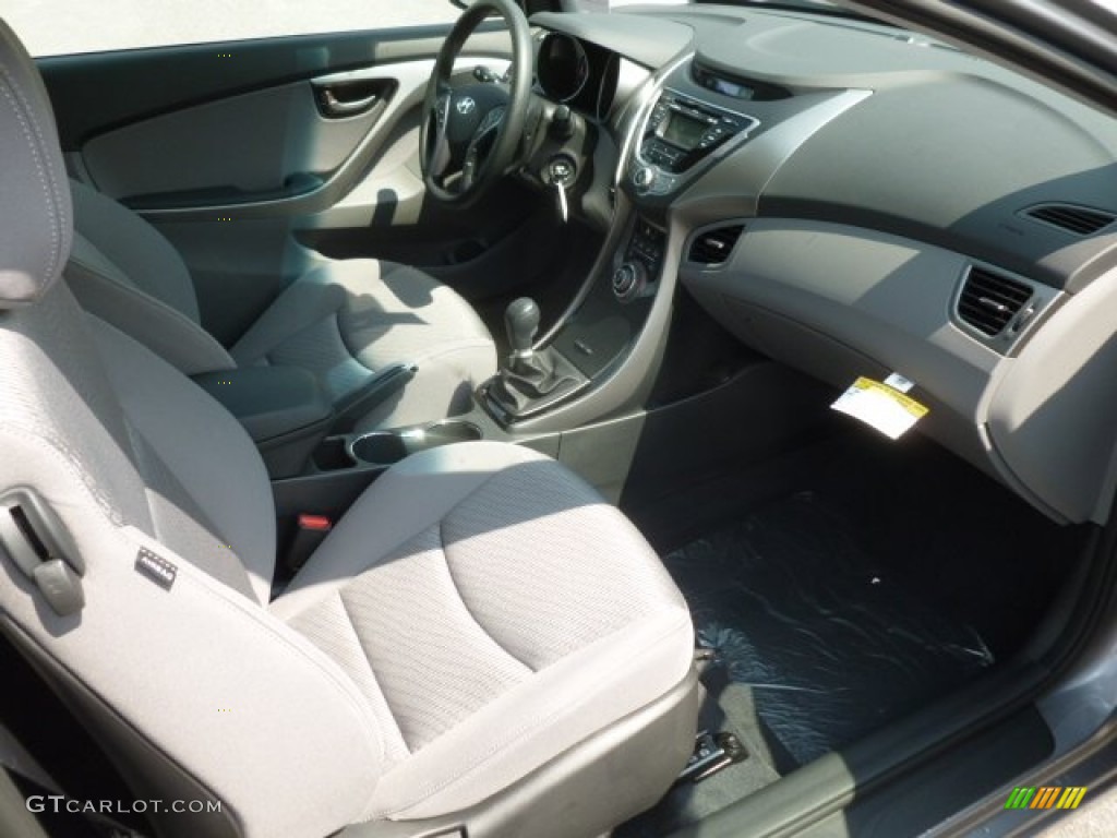 2013 Elantra Coupe GS - Titanium Gray Metallic / Gray photo #10