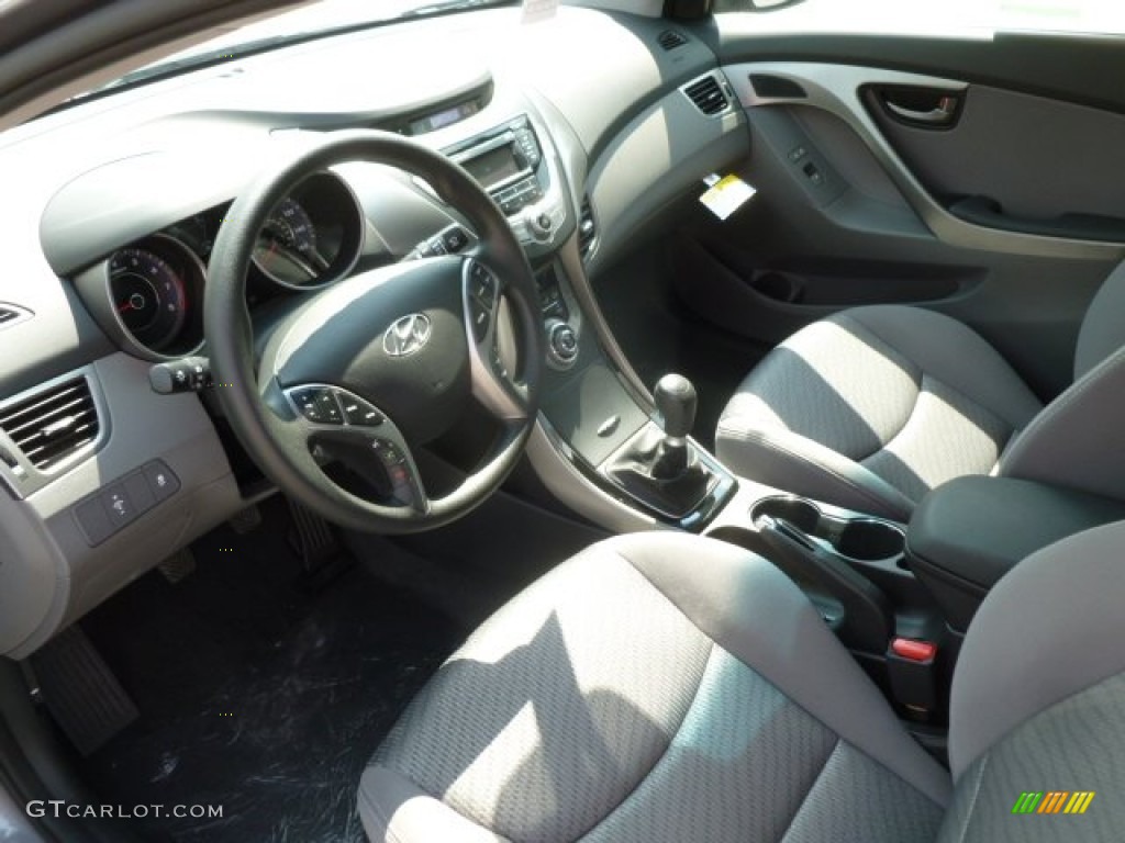 2013 Elantra Coupe GS - Titanium Gray Metallic / Gray photo #15
