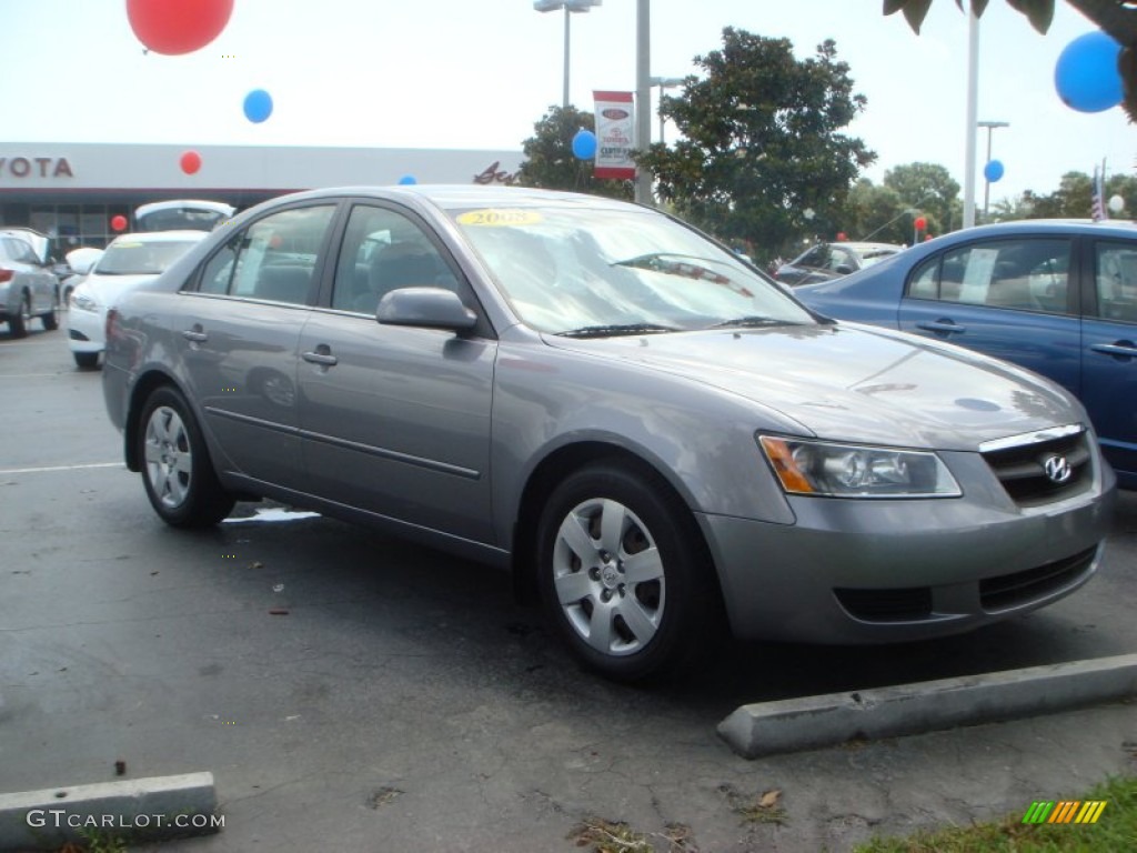 2008 Sonata GLS V6 - Steel Gray / Beige photo #1