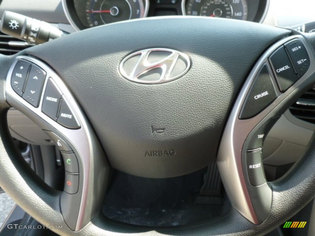 2013 Elantra Coupe GS - Titanium Gray Metallic / Gray photo #18