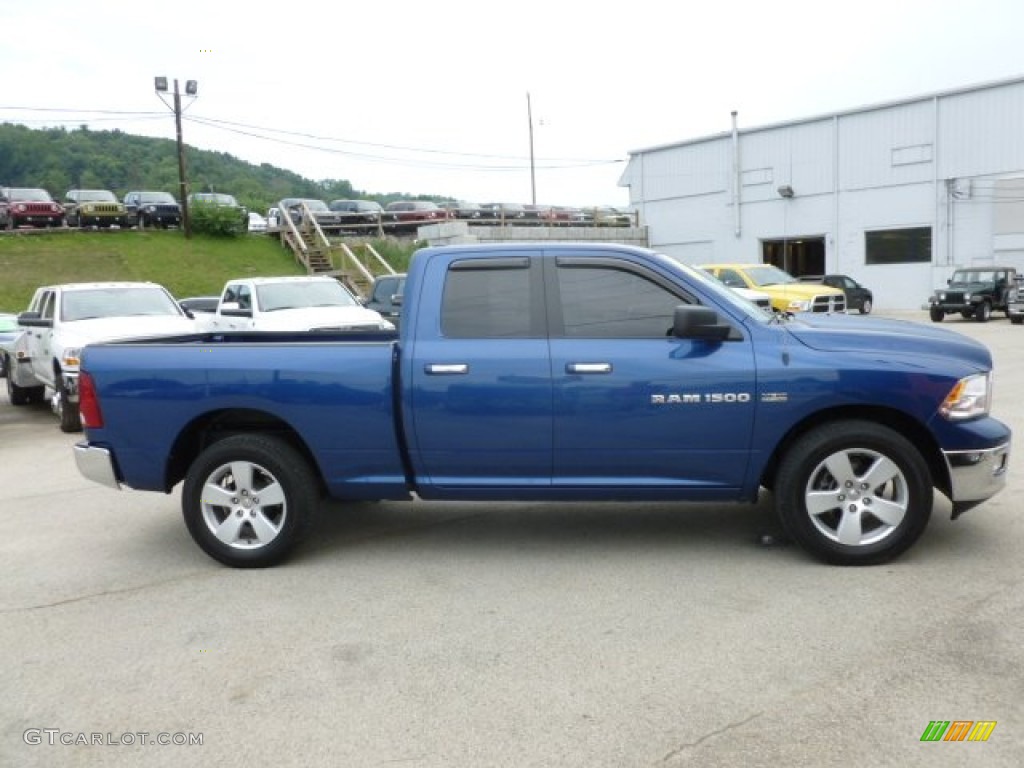 2011 Ram 1500 Big Horn Quad Cab - Deep Water Blue Pearl / Dark Slate Gray/Medium Graystone photo #6