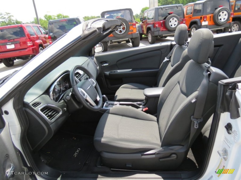 Black Interior 2012 Chrysler 200 Touring Convertible Photo #68617876