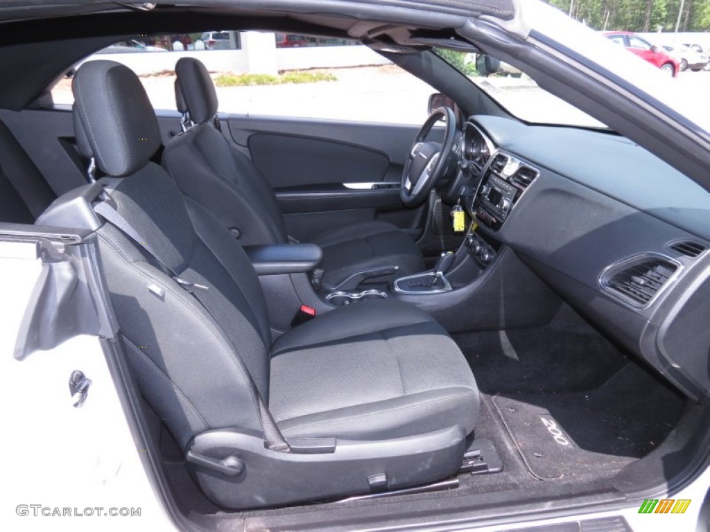 Black Interior 2012 Chrysler 200 Touring Convertible Photo #68617921