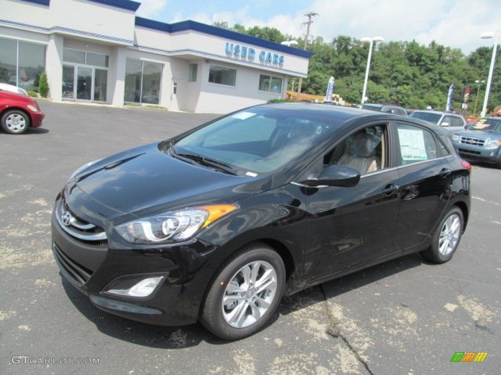 2013 Elantra GT - Black Noir Pearl / Beige photo #3