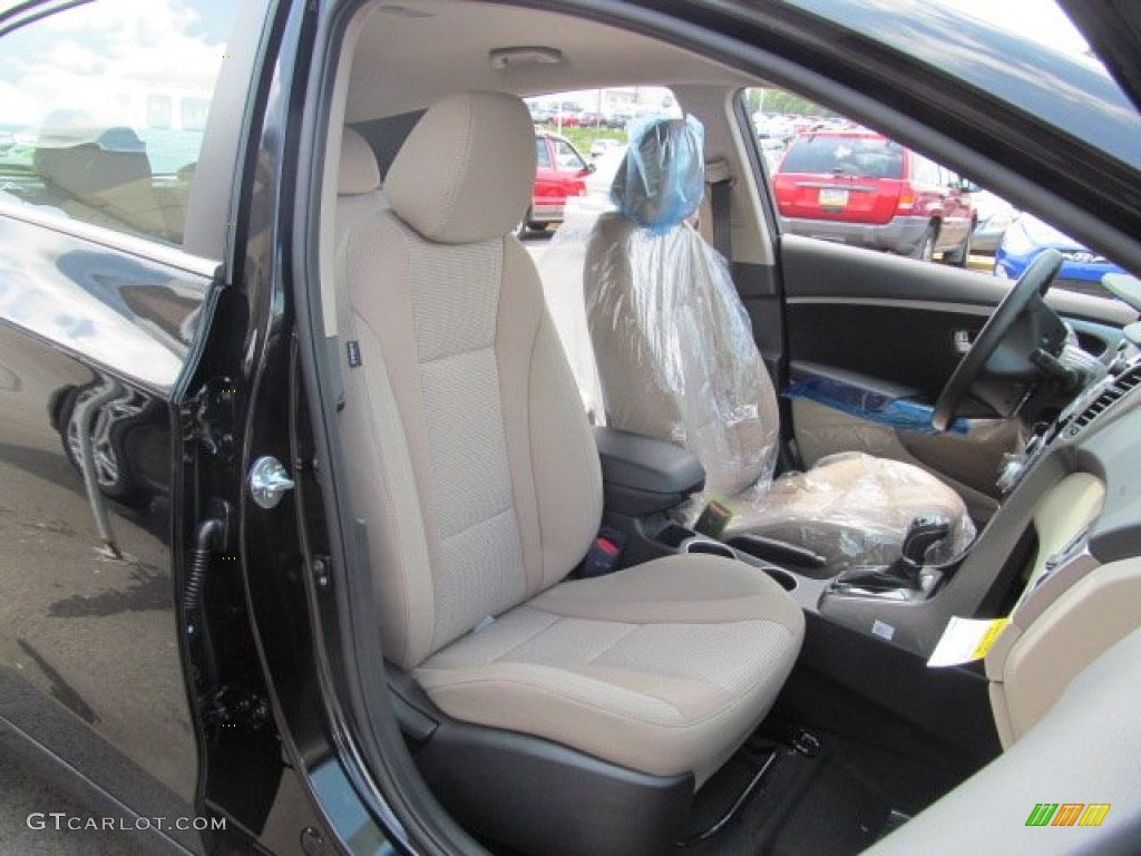 2013 Elantra GT - Black Noir Pearl / Beige photo #6