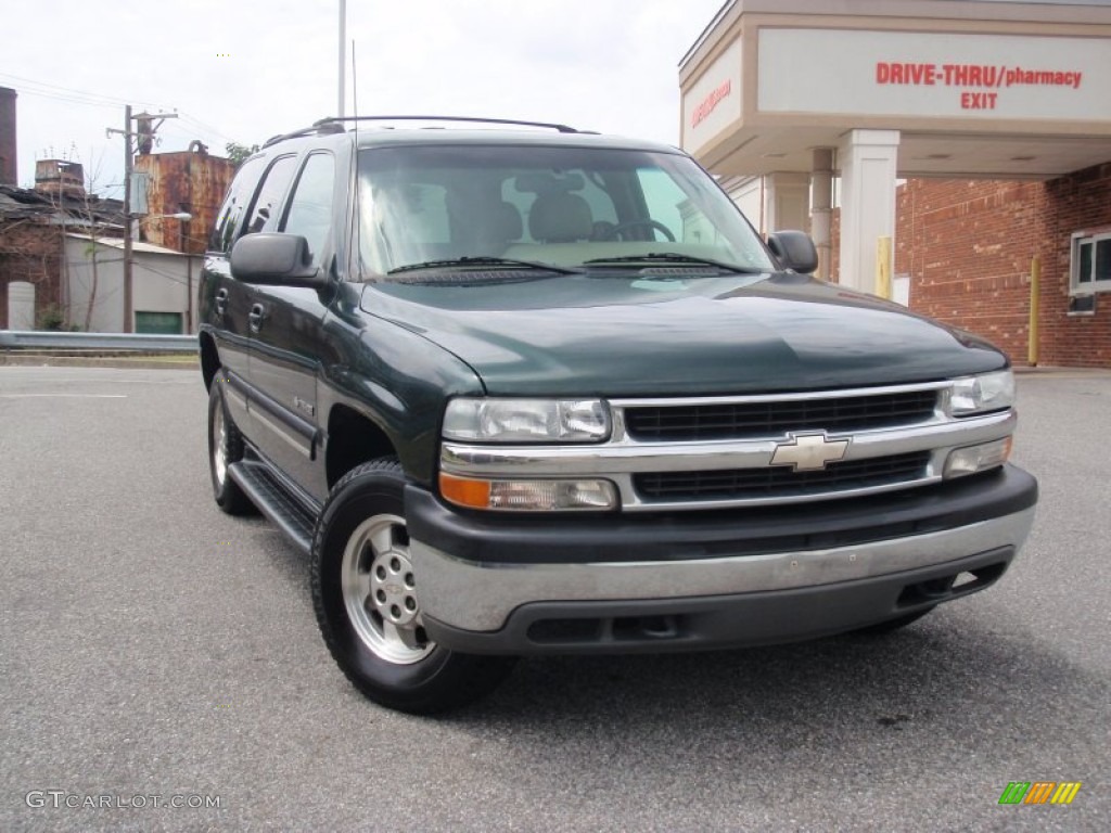 2001 Tahoe LS 4x4 - Forest Green Metallic / Tan/Neutral photo #1