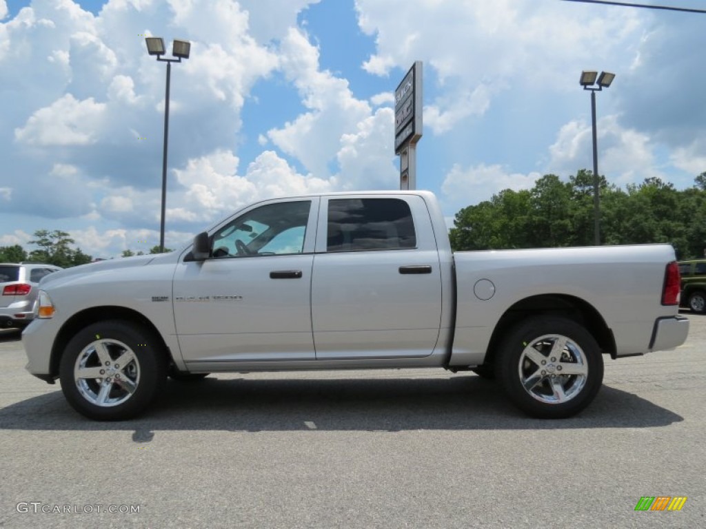 2012 Ram 1500 Express Crew Cab - Bright Silver Metallic / Dark Slate Gray/Medium Graystone photo #4