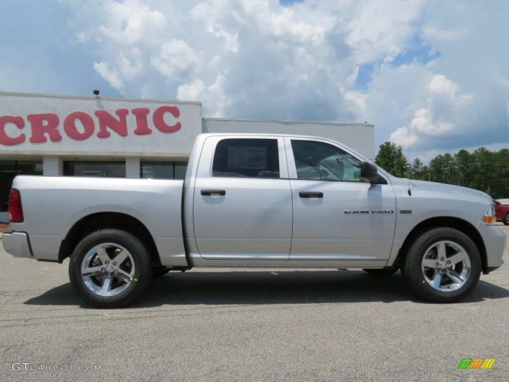 2012 Ram 1500 Express Crew Cab - Bright Silver Metallic / Dark Slate Gray/Medium Graystone photo #8