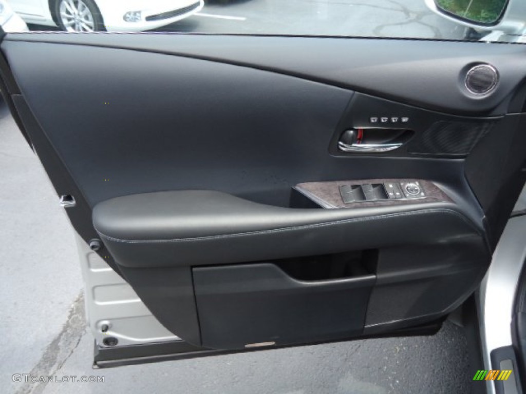 2013 Lexus RX 350 AWD Black/Ebony Birds Eye Maple Door Panel Photo #68619812