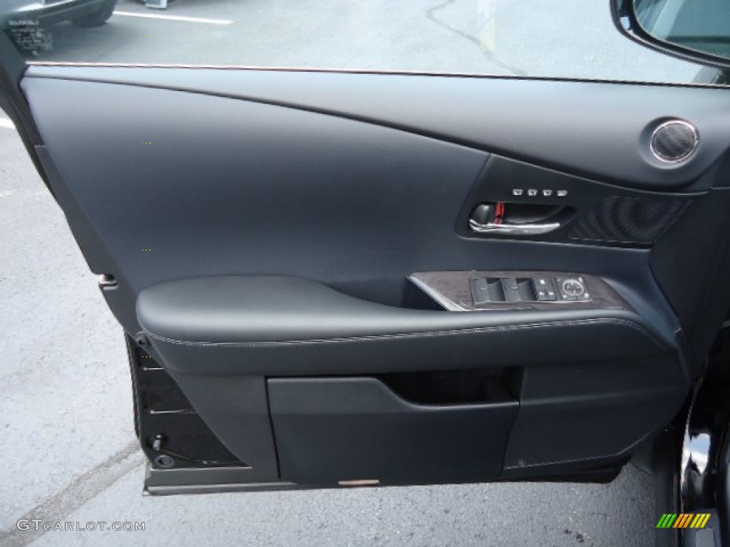 2013 Lexus RX 350 AWD Black/Ebony Birds Eye Maple Door Panel Photo #68619926